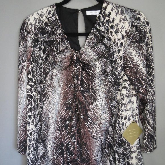 ANTHEA CRAWFORD - VERDI TOP - PYTHON - SIZE LARGE - NWTS - Picture 2 of 5